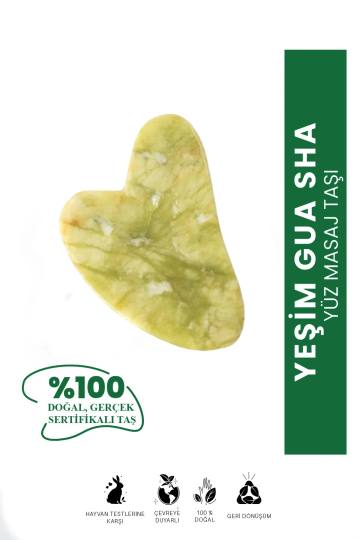 Sertifikalı Gua Sha Yeşim Masaj Taşı