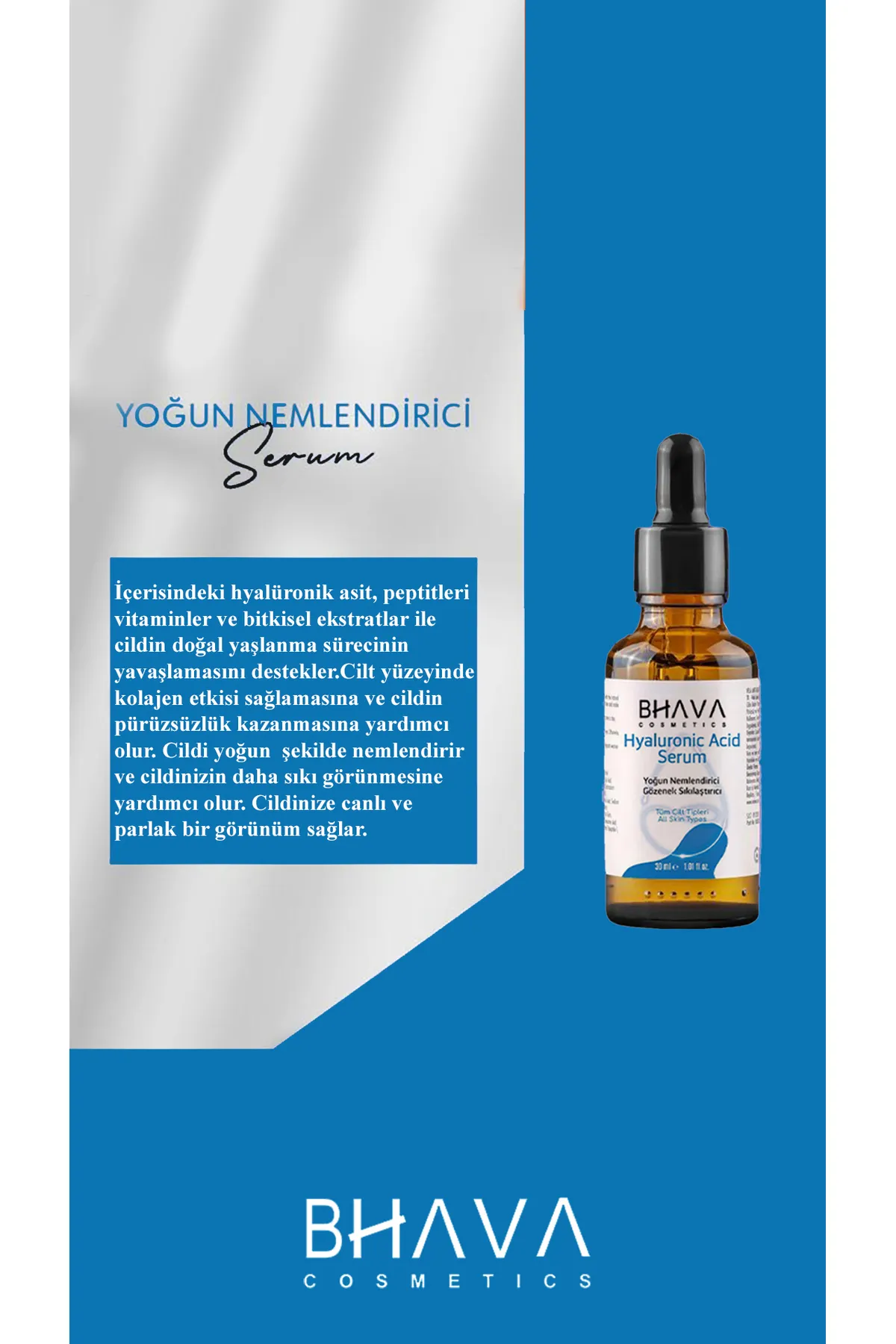 Hyaluronik Asit Ve Kolajen Yogun Nemlendirici Ve Cilt Dolgunlaştırıcı Serum