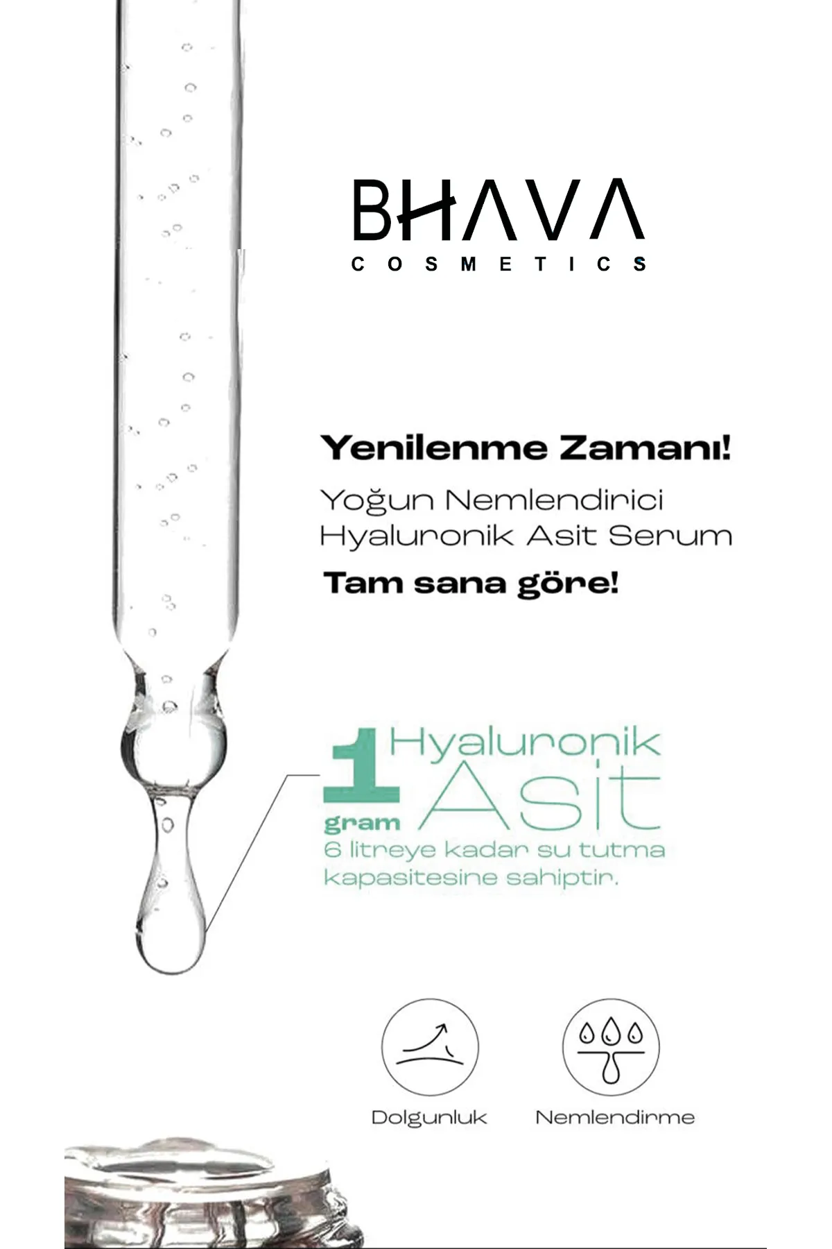 Hyaluronik Asit Ve Kolajen Yogun Nemlendirici Ve Cilt Dolgunlaştırıcı Serum