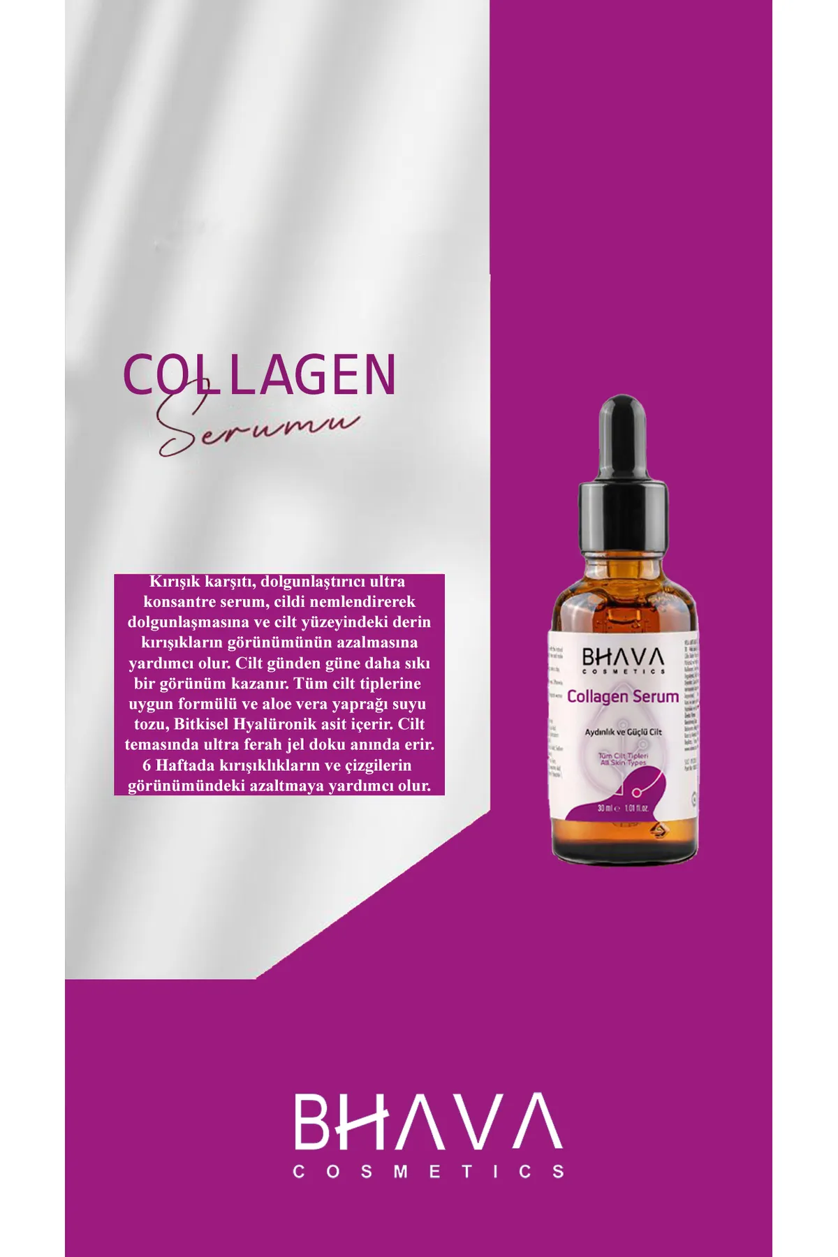 Aydınlık ve Güçlü Cilt İçin Collagen Serum